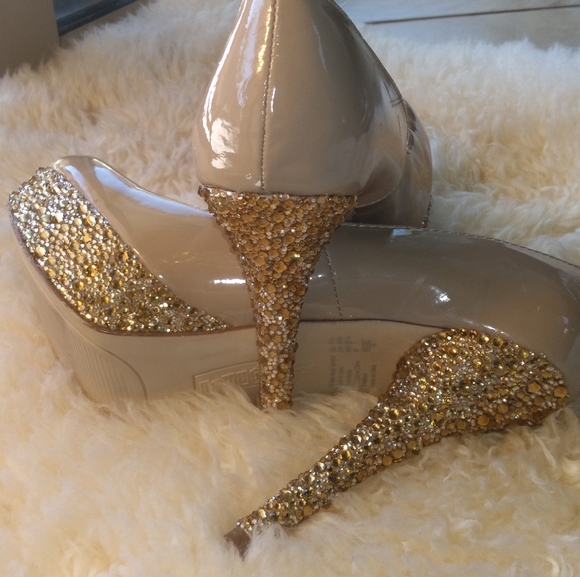 Platform Custom design Crystal shoes - Picture 3 of 17